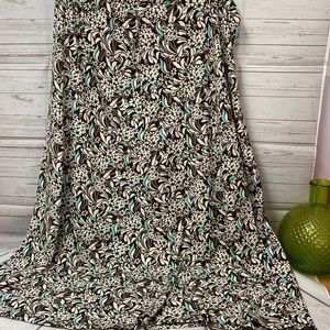 Floral skirt 18/20 Aqua brown